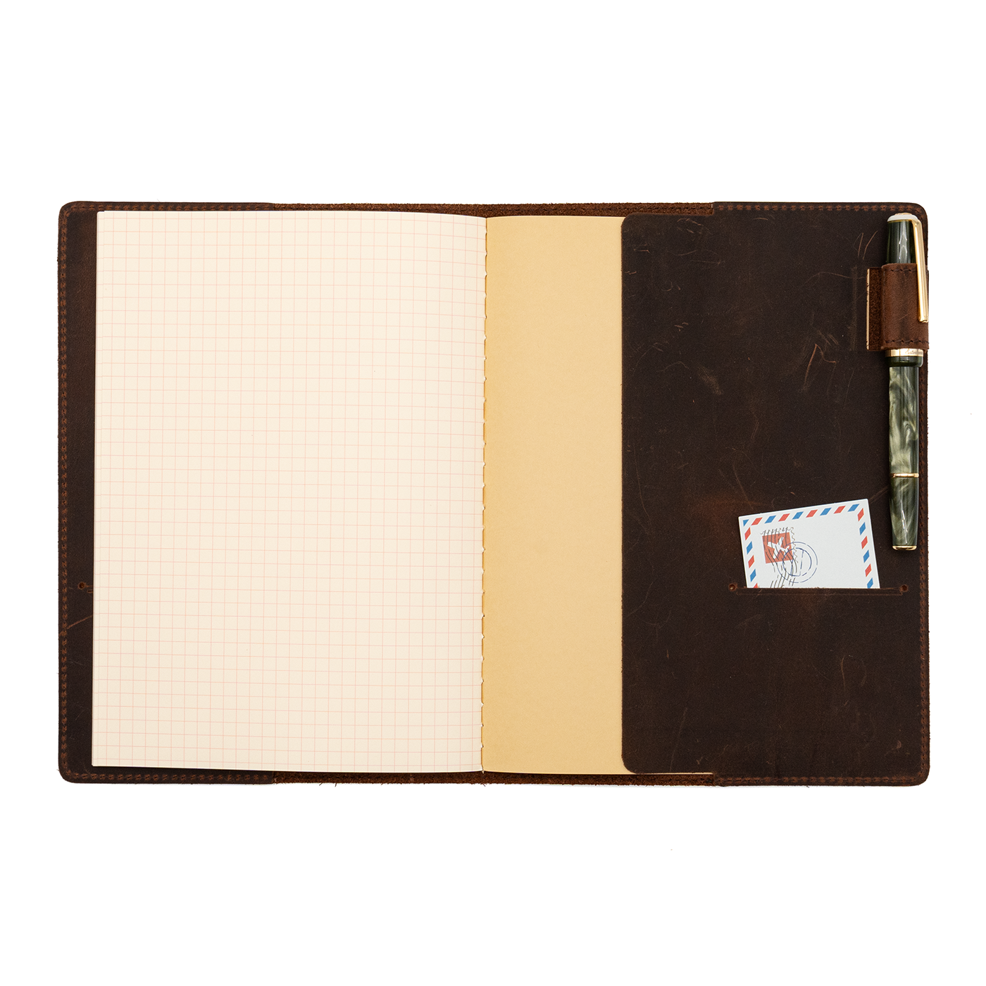Galen Leather Co. Leather A5 Notebook/Planner Cover- Havana Brown
