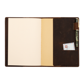 Galen Leather Co. Leather A5 Notebook/Planner Cover- Havana Brown