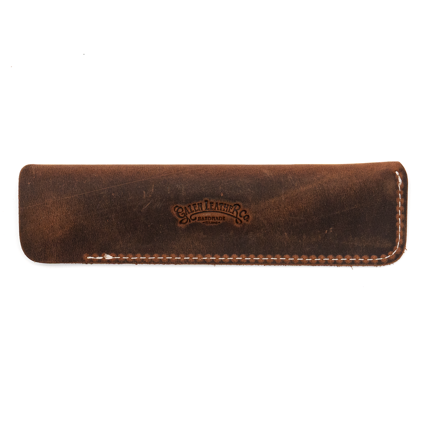 Galen Leather Co. Leather Single Pen Sleeve - Crazy Horse Havana Brown