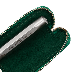 Galen Leather Co. Zippered Single Pen Case For Kaweco - Vivianite Green