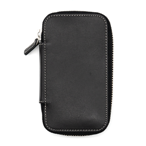 Galen Leather Co. Zippered 6 Slot Pen Case - Black