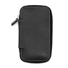 Galen Leather Co. Zippered 6 Slot Pen Case - Black