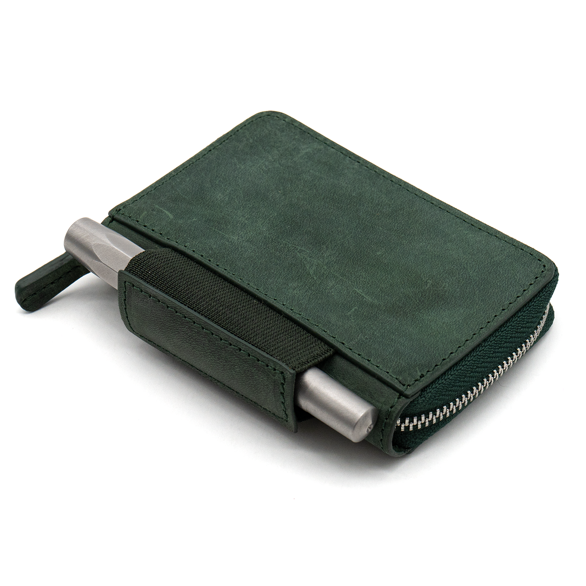 Galen Leather Co. EDC Wallet - Crazy Horse Forest Green