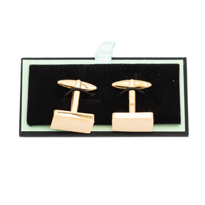 Gold Rectangle Cuff Links