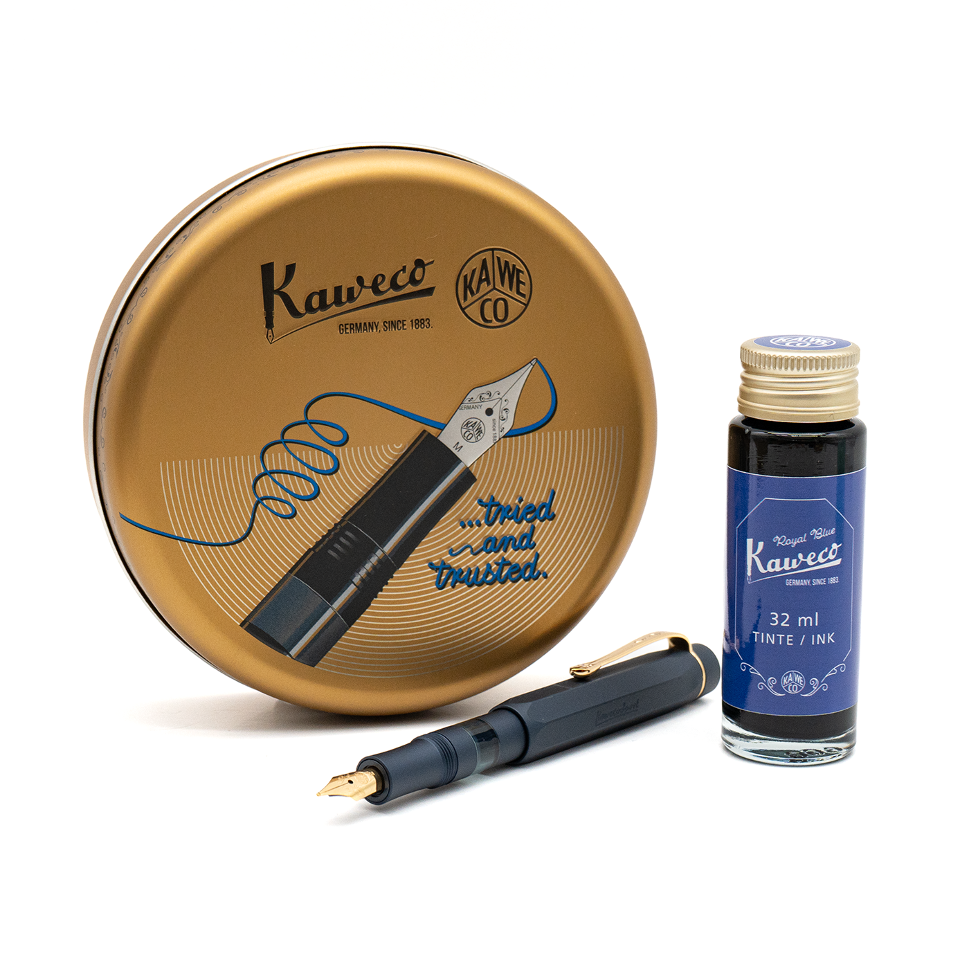 Kaweco Sport Piston - AL Navy Fountain With Ink