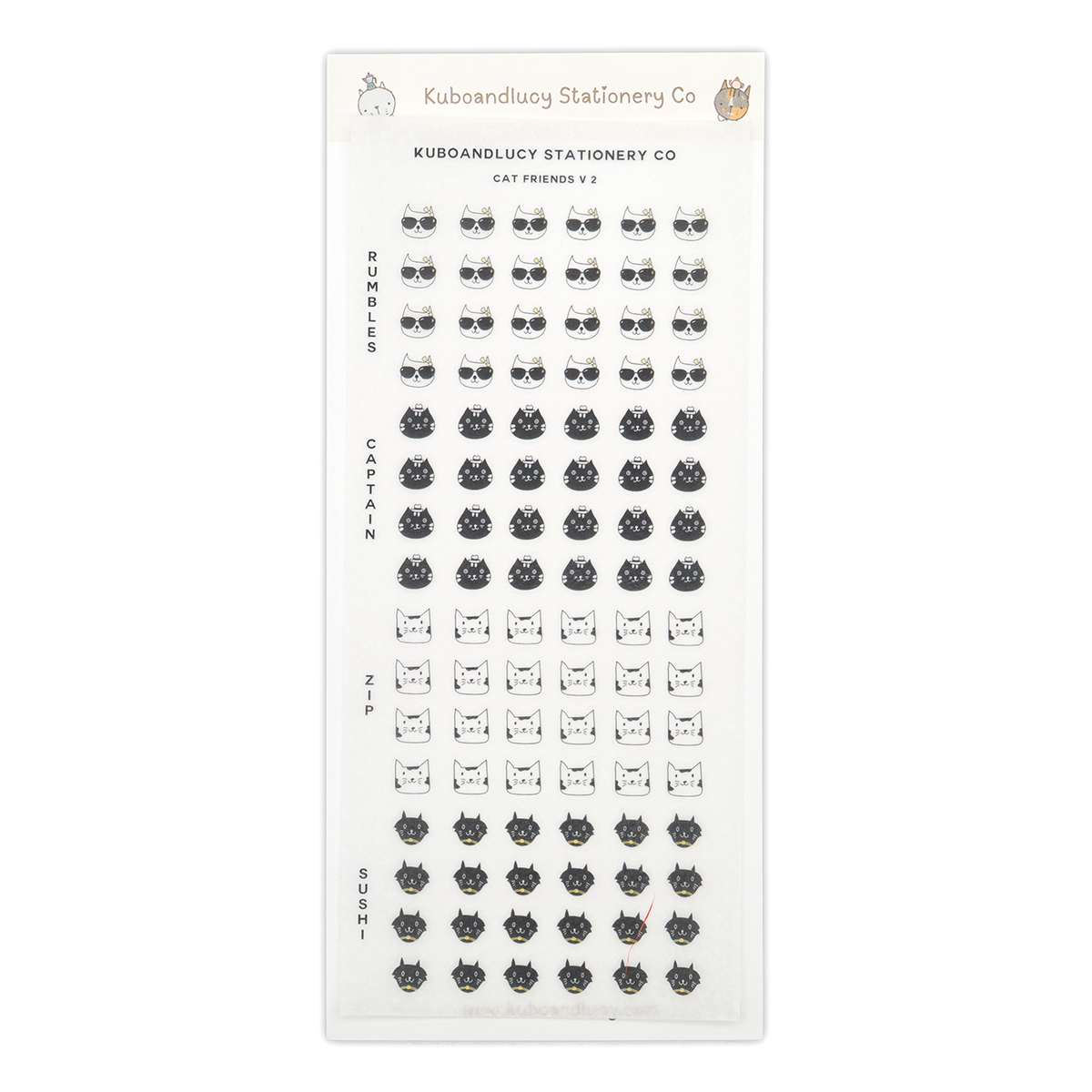 Kuboandlucy Stationery Co. - Cat Friends Sticker Sheet