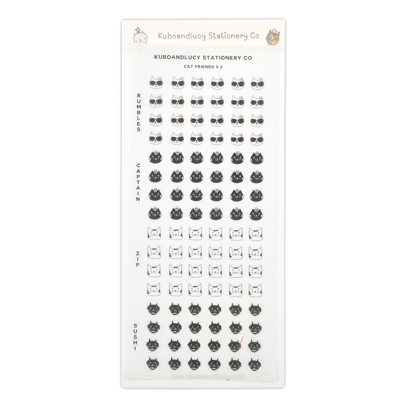 Kuboandlucy Stationery Co. - Cat Friends Sticker Sheet