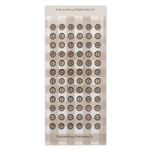 Kuboandlucy Stationery Co. - Vintage Typewriter Letter Sticker Sheet