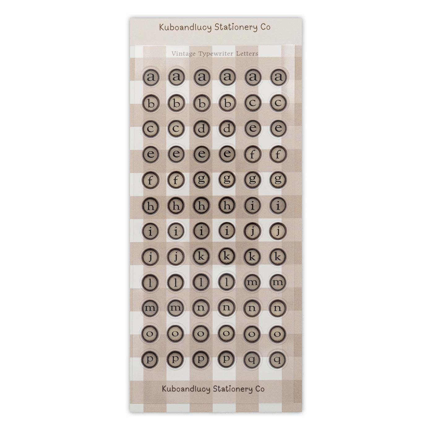 Kuboandlucy Stationery Co. - Vintage Typewriter Letter Sticker Sheet