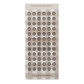 Kuboandlucy Stationery Co. - Vintage Typewriter Letter Sticker Sheet