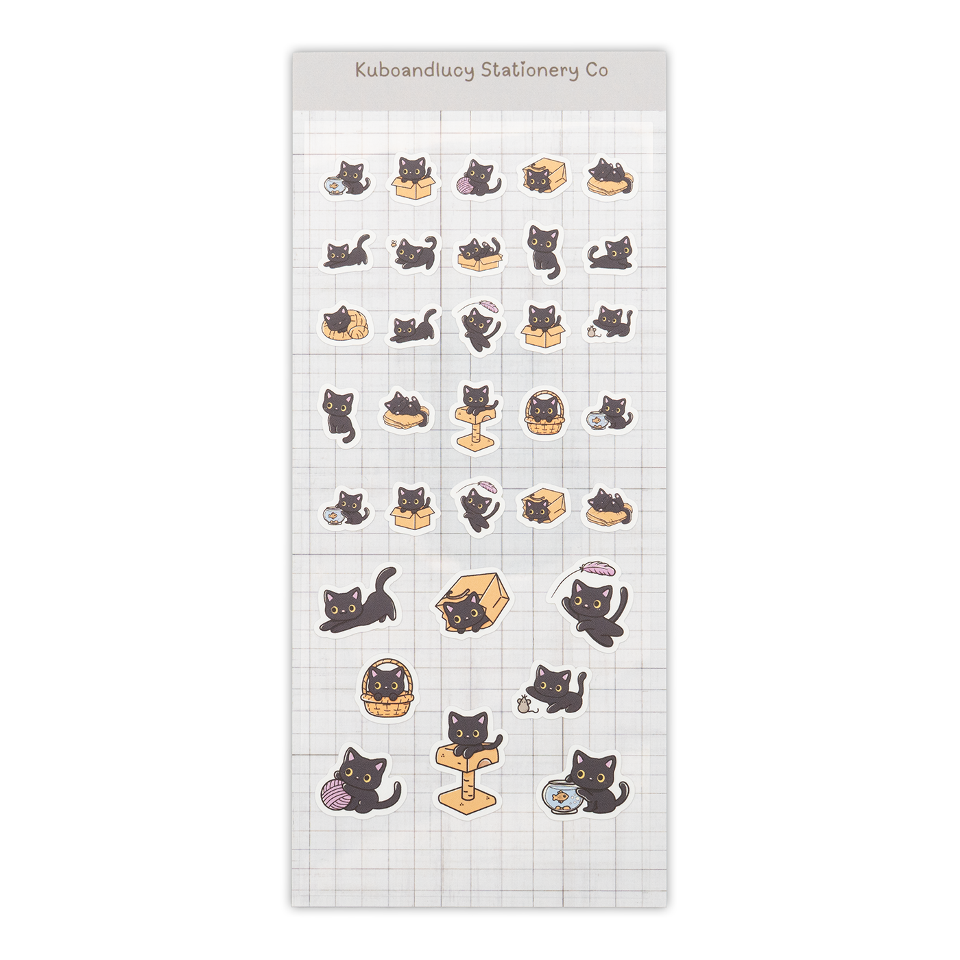 Kuboandlucy Stationery Co. - Luna the Black Cat Sticker Sheet