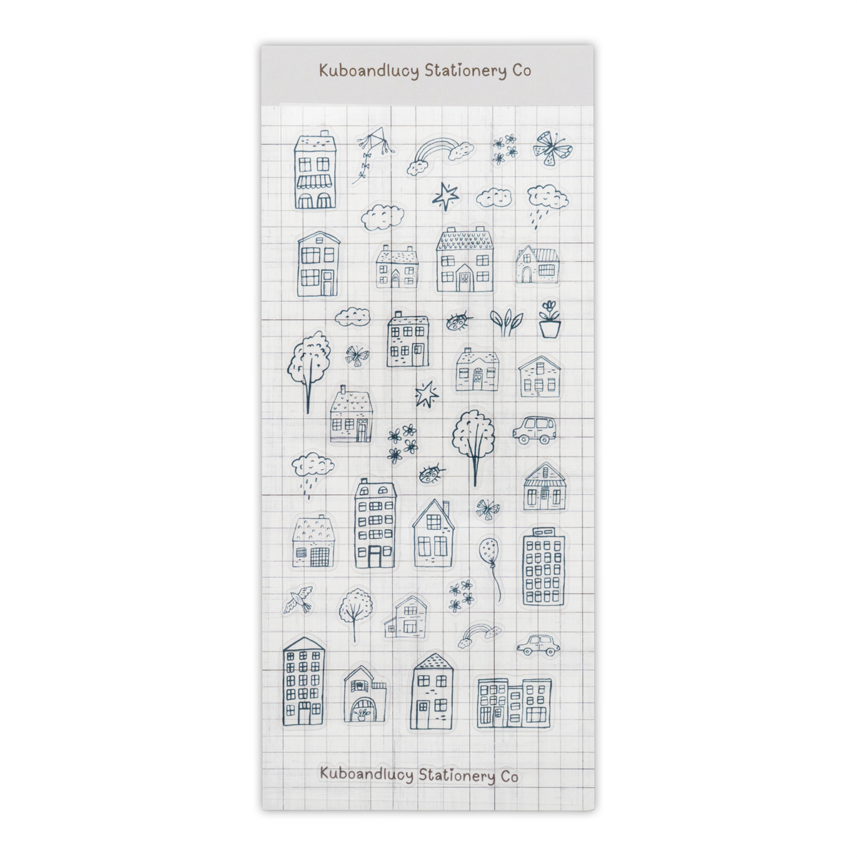 Kuboandlucy Stationery Co. - Doodle Houses Sticker Sheet