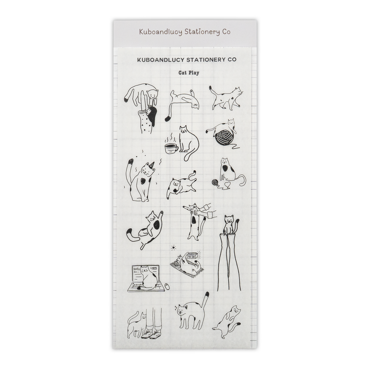 Kuboandlucy Stationery Co. - Cat Play Sticker Sheet