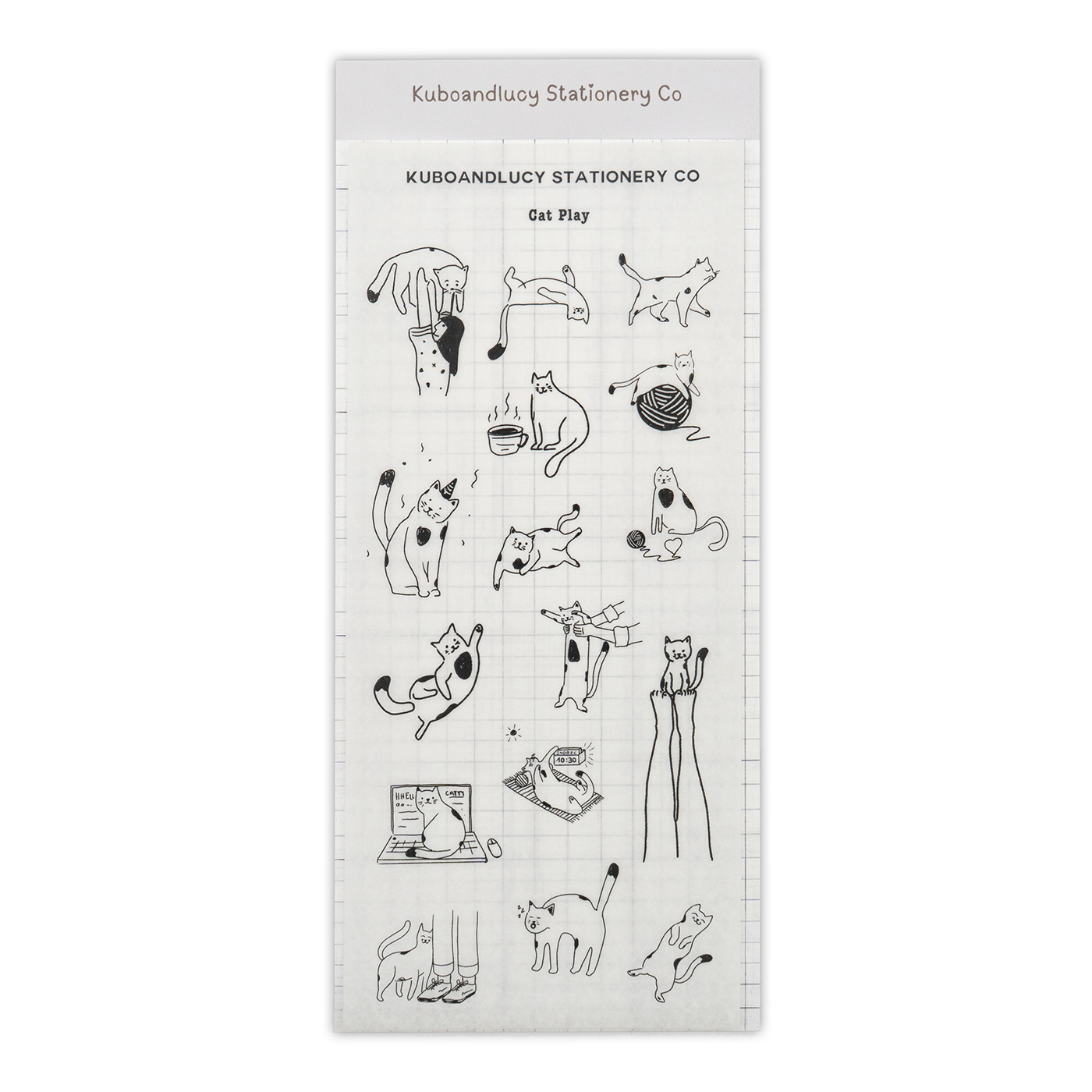 Kuboandlucy Stationery Co. - Cat Play Sticker Sheet