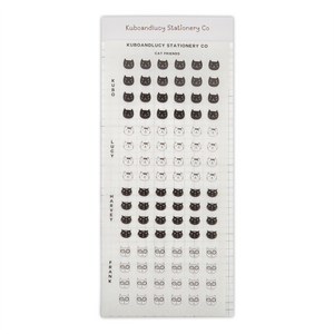 Kuboandlucy Stationery Co. - Cat Faces Sticker Sheet