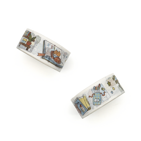 Kuboandlucy Stationery Co. - Idiot Sandwich My Journal Sips Cafe Journaling Washi Tape V.1