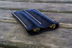 Galen Leather Co. Double Fountain Pen Case - Black