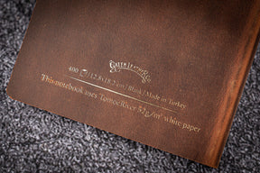 Galen Leather Co. Leather Notebook - Tomoe River Paper - B6 Crazy Horse Brown