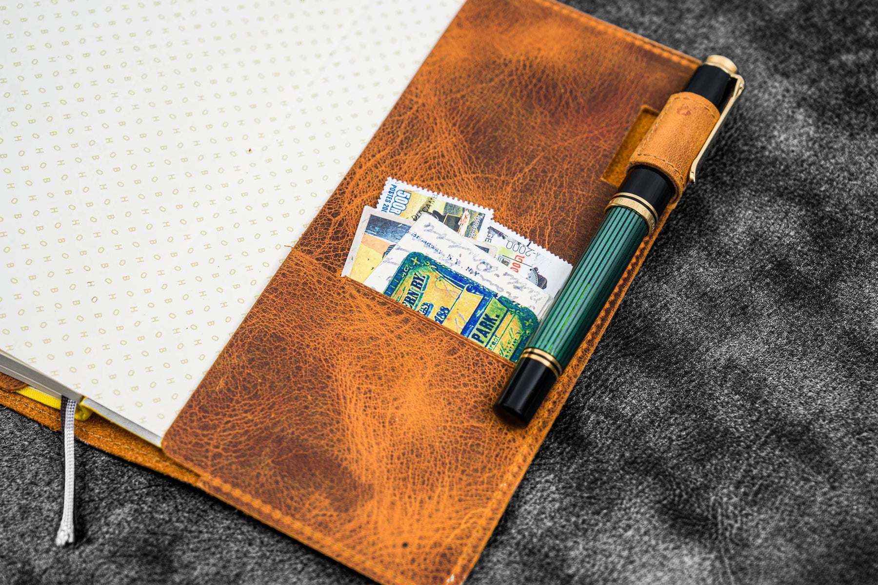 Galen Leather Slim Hobonichi Weeks Planner Cover- Crazy Horse Brown