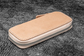 Galen Leather Co. Zippered Double Pen Case For Kaweco - Undyed