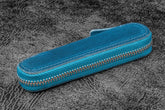 Galen Leather Co. Zippered Single Pen Case For Kaweco - Crazy Horse Ocean