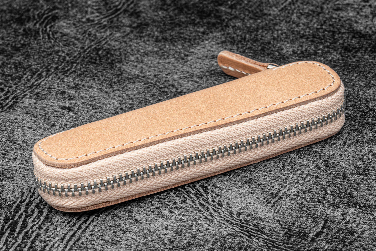 Galen Leather Co. Zippered Single Pen Case For Kaweco - Undyed