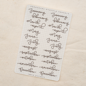 Leelajournals Journaling Sticker Sheet - Whimsical Monthly Headers