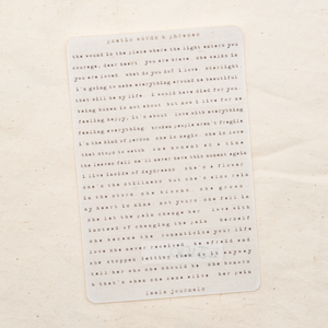 Leelajournals Sticker Sheet - Poetic Phrases