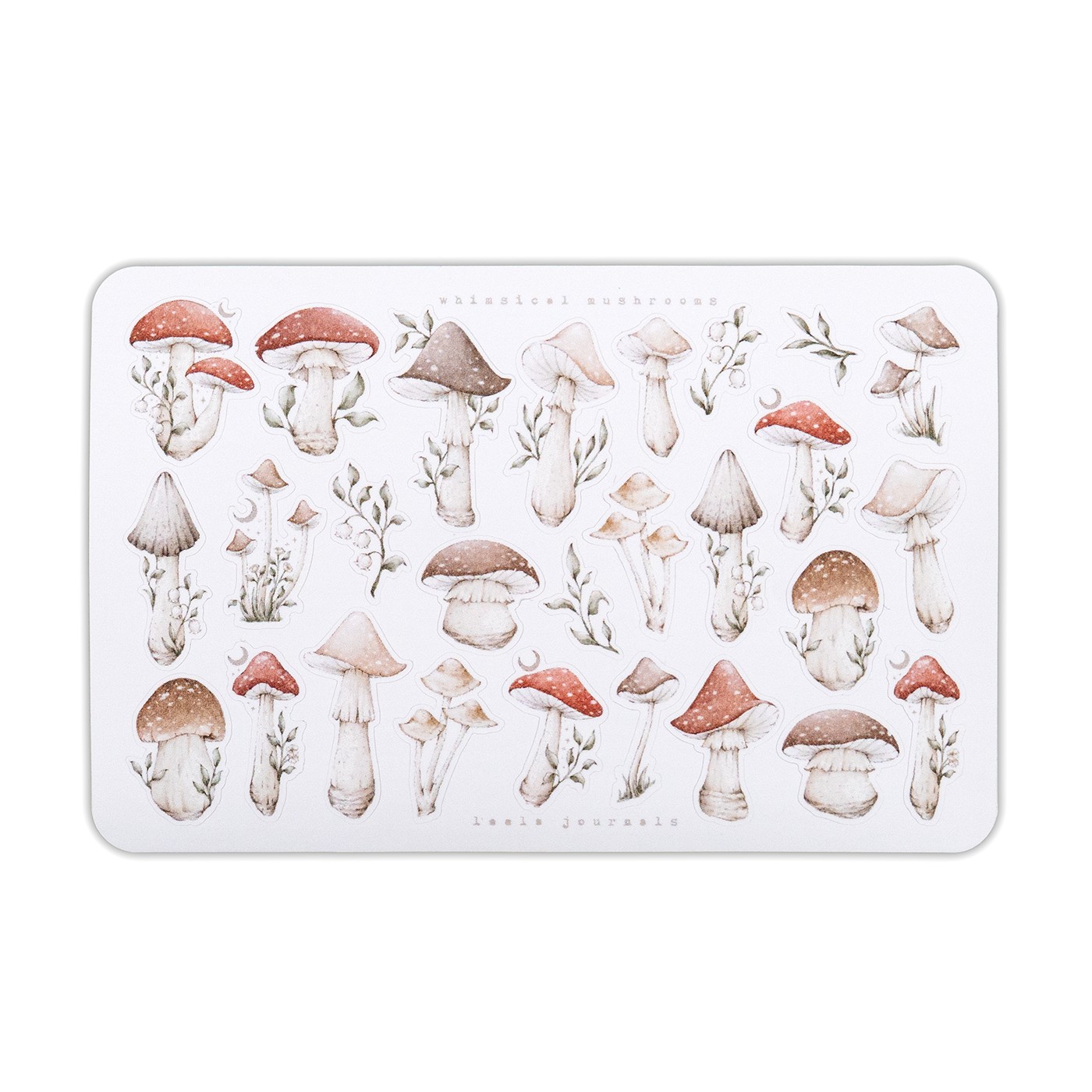 Leelajournals Mini Mushroom Sticker Sheet