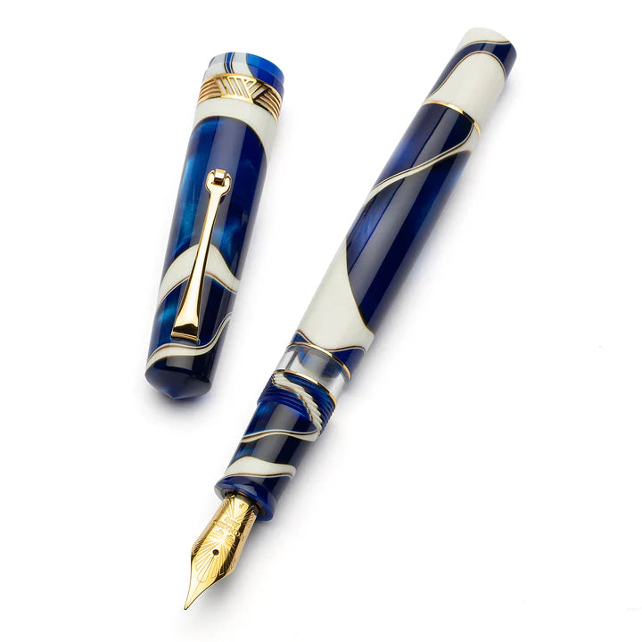 Leonardo Momento Magico Wave Blue Gold Trim