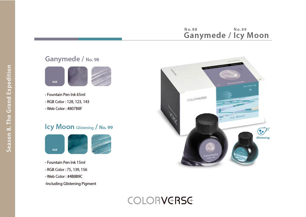 Colorverse 98 & 99 Ganymede & Icy Moon Glistening