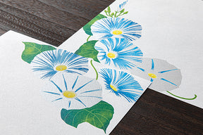 Midori Letter Pad 173 Silk Printing Morning Glory