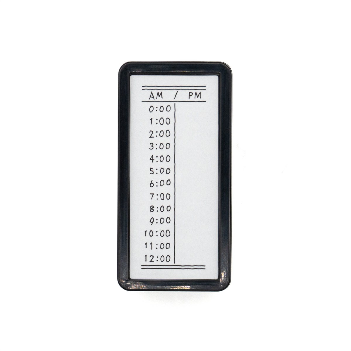 Midori Paintable Stamp - Pre Inked - Half Size Vertical Time