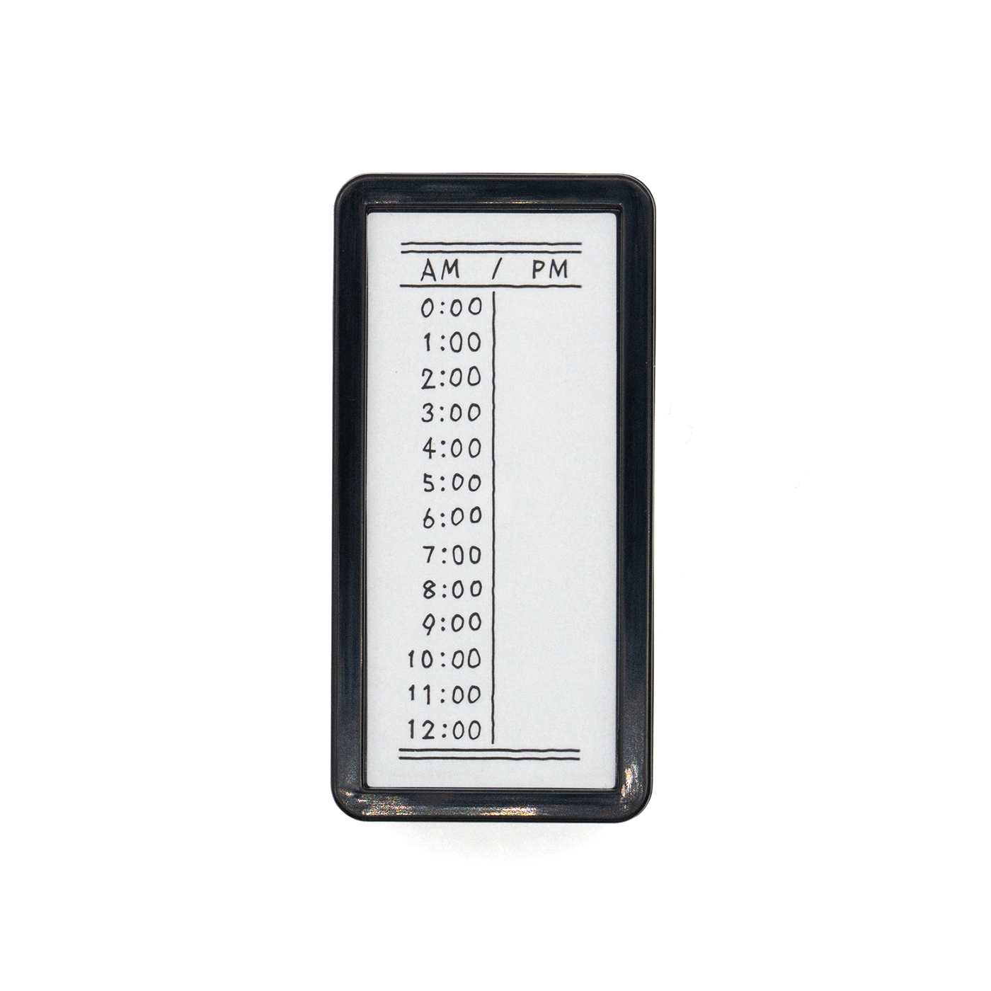 Midori Paintable Stamp - Pre Inked - Half Size Vertical Time