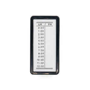 Midori Paintable Stamp - Pre Inked - Half Size Vertical Time