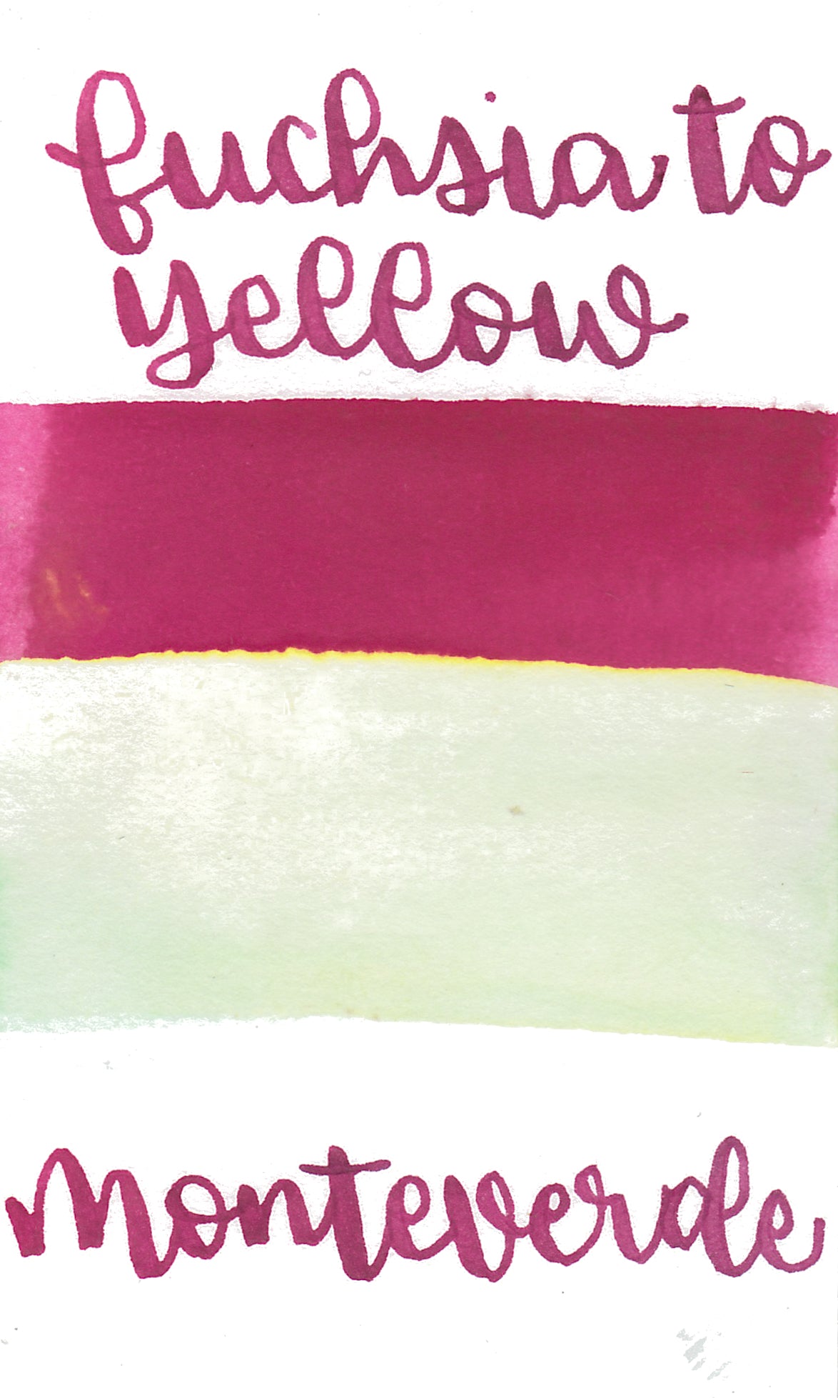 Monteverde Color Changing Ink - Fuchsia to Yellow