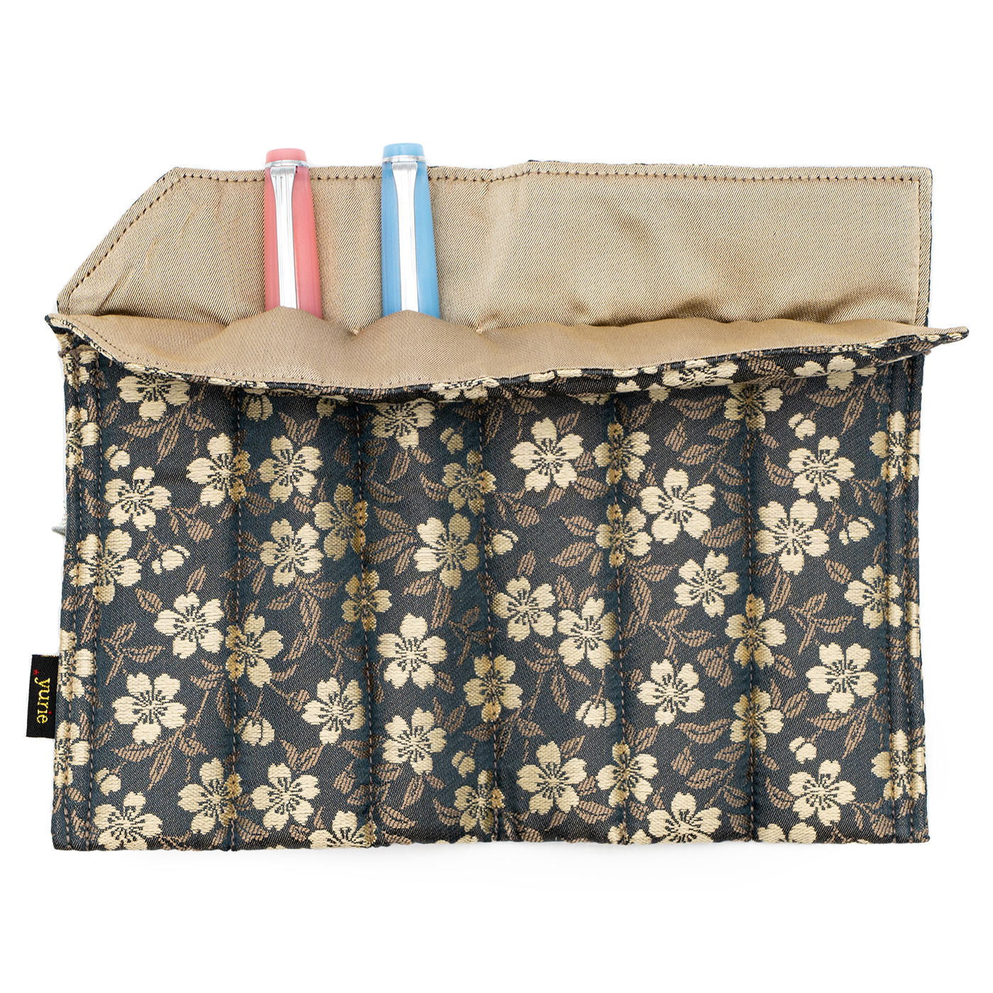 Yurie Pen case for 6 Pens "Sakura (Cherry blossom)" Beige [#40]