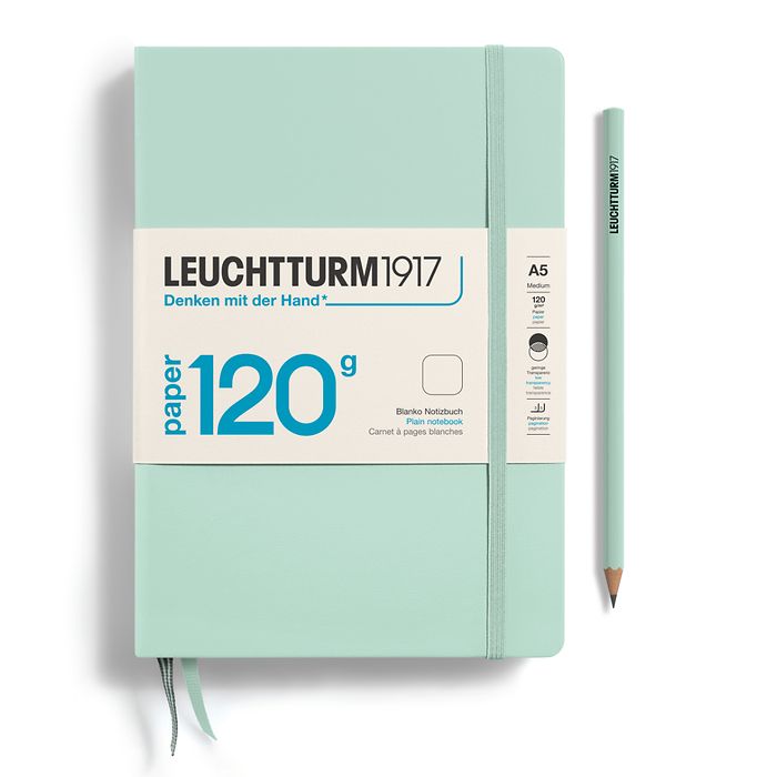 Leuchtturm A5 Medium Plain Notebook - Mint Green