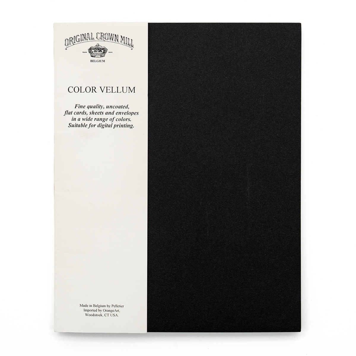 Original Crown Mill Vellum XL Note Cards - Black