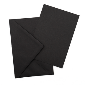Original Crown Mill Vellum Large Note Card Box - Black