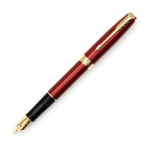 Parker Sonnet Red Lacquer with Gold Trim Fountain Pen