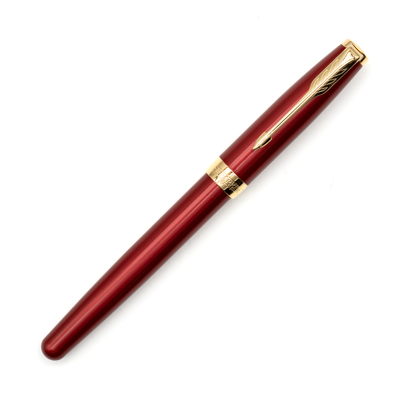 Parker Sonnet Red Lacquer with Gold Trim Fountain Pen