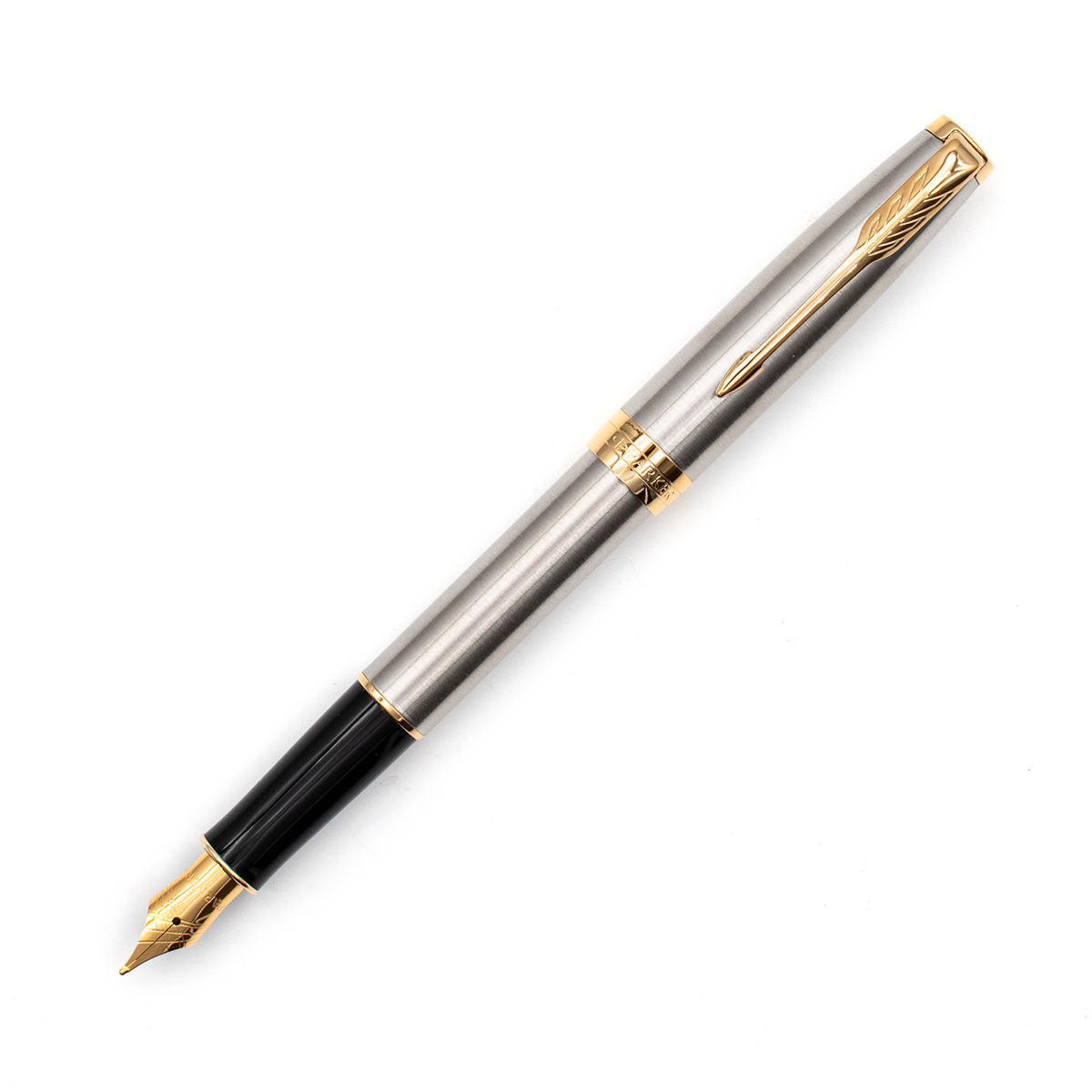 Parker Sonnet Stainless Steel with Gold Trim Fountain Pen