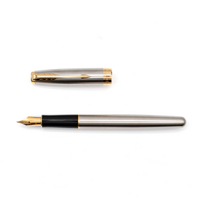 Parker Sonnet Stainless Steel with Gold Trim Fountain Pen