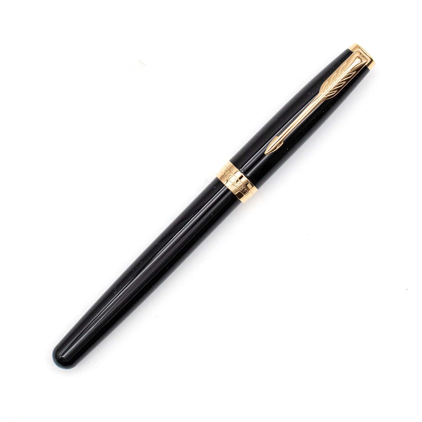 Parker Sonnet Black Lacquer with Gold Trim Fountain Pen