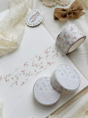 Leelajournals - Pink Roses on Ivory Washi Tape