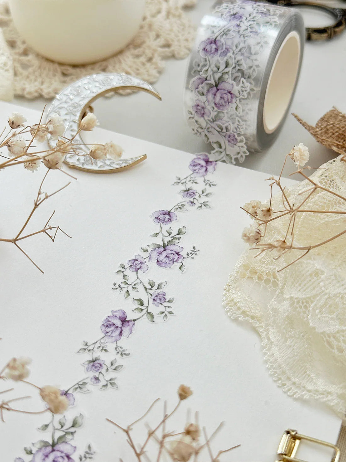 Leelajournals - Rose Vine Die Cut Washi Tape