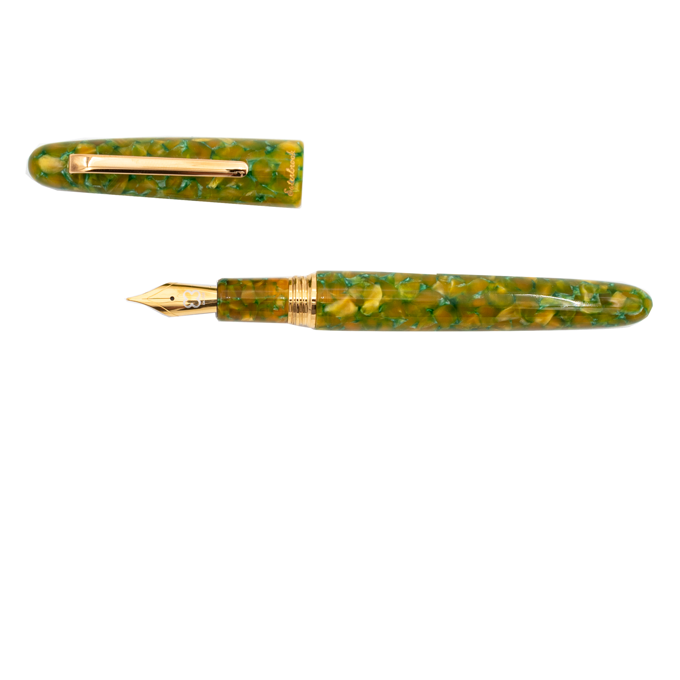 Esterbrook Estie Rainforest Fountain Pen Oversized - Gold trim