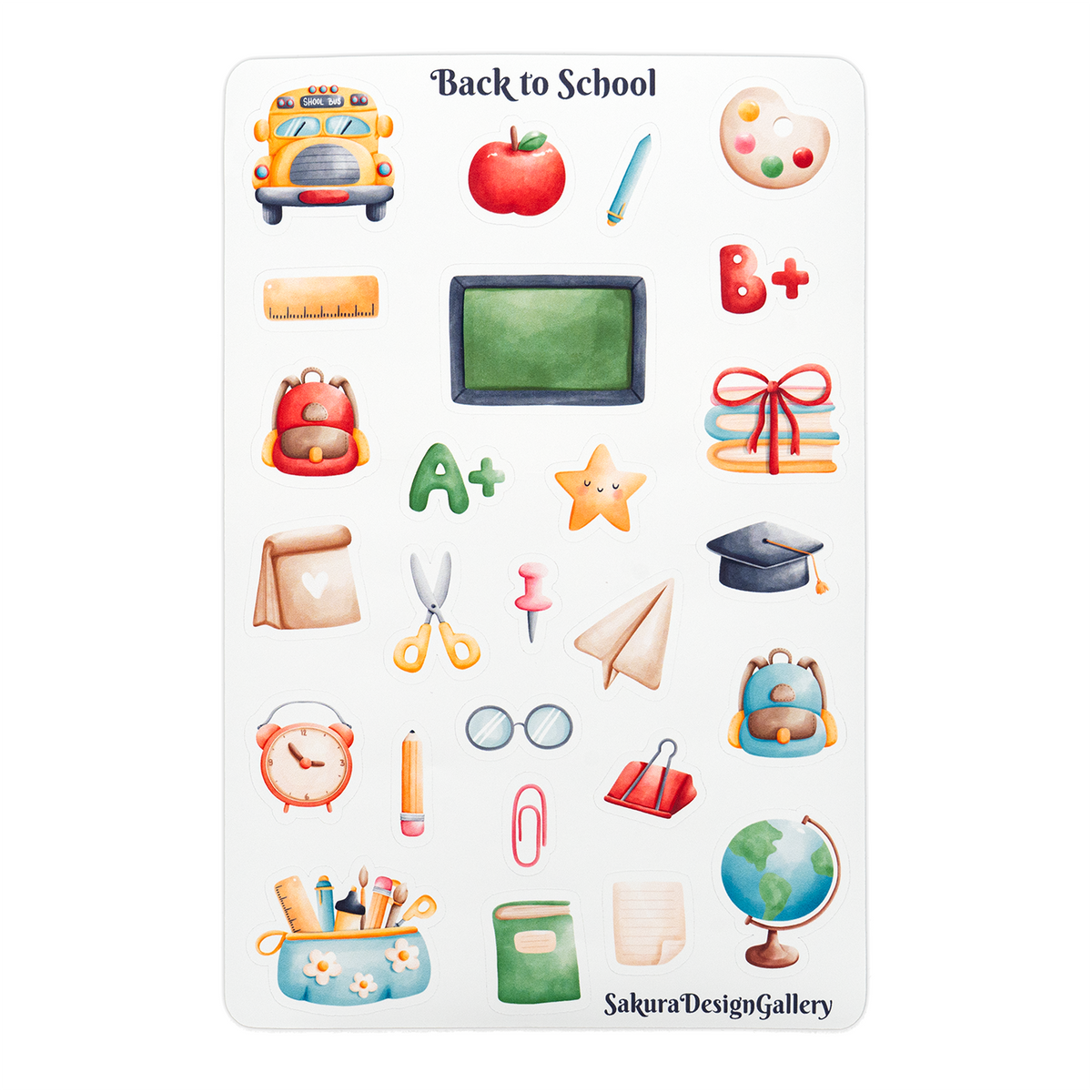 Sakura Design Gallery - Vinyl Stickers - Back To School