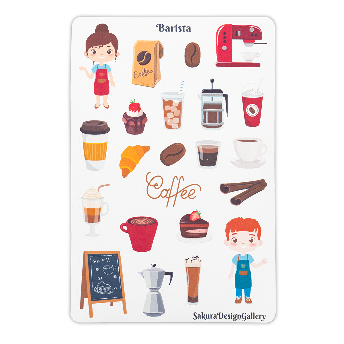 Sakura Design Gallery - Vinyl Stickers - Barista